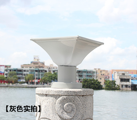 (QDTYN-ZT006)現(xiàn)代簡(jiǎn)約LED太陽(yáng)能柱頭燈圍墻燈灰色戶外實(shí)拍
